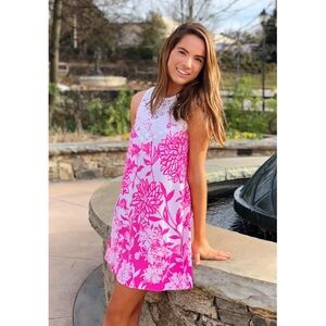 Lilly Pulitzer Pink and White Floral Mini Dress